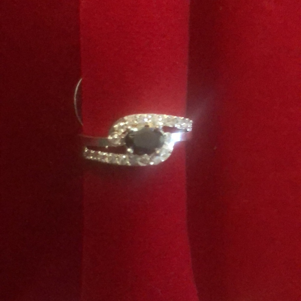 Very Nice Silver Ring Stone Black - image 2